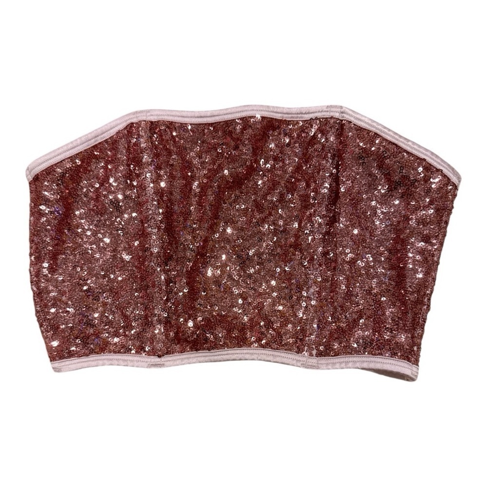 VICTORIAS SECRET Sequin Strapless Top
